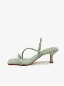 Svetlozelené dámske papuče na podpätku ALDO Zoebaen #656236
