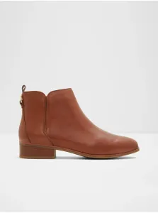 Hnedé dámske kožené členkové topánky ALDO Verity #8210594