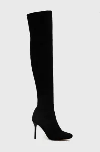 Vysoké čižmy Aldo Halobrennon dámske, čierna farba, na vysokom podpätku, #5942533