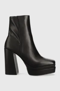 Členkové topánky Aldo Mabel dámske, čierna farba, na podpätku,