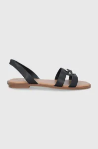 Kožené sandále Aldo FANDRA dámske, čierna farba, na podpätku #174887