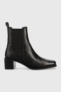 Kožené topánky chelsea Aldo Foal dámske, čierna farba, na podpätku, #8478418