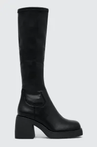 Vysoké čižmy Aldo Auster dámske, čierna farba, na podpätku, 13620687Auster
