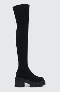 Vysoké čižmy Aldo Dyno dámske, čierna farba, na podpätku, 13620972Dyno