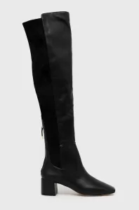 Vysoké čižmy Aldo Pellagia dámske, čierna farba, na podpätku, #7790047