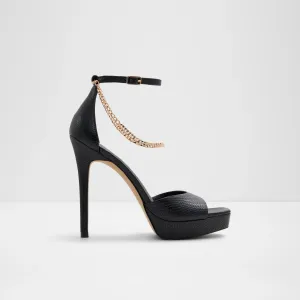 Čierne dámske sandále na vysokom podpätku ALDO Prisilla