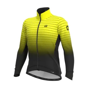 ALÉ Cyklistická zateplená bunda - PRS BULLET DWR STRETCH - čierna/žltá
