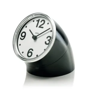 Stolové hodiny, čierne, priem. 7 cm - Alessi