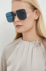 Slnečné okuliare Alexander McQueen strieborná farba