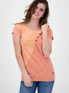 Oranžové dámske bodkované tričko Alife and Kickin #2842228