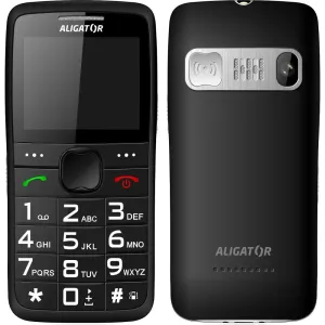 Tlačidlový telefón Aligator A675 čierny
