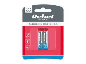 Batéria AAA (R03) alkalická REBEL Alkaline Power 2ks / blister BAT0066B #3746894