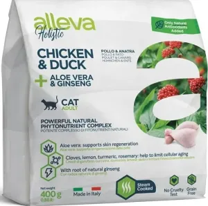 Alleva HOLISTIC cat adult chicken & duck granule pre mačky 0,4kg