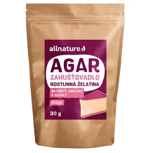 Allnature Agar prírodné zahusťovadlo v prášku 30 g
