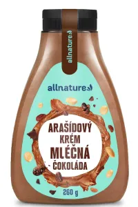 Allnature Arašidový krém s mliečnou čokoládou 260 g
