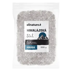 Allnature Himalájská soľ čierna hrubá kuchynská soľ 500 g