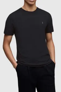 Bavlnené tričko AllSaints čierna farba, jednofarebné #2569243