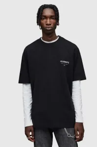 Bavlnené tričko AllSaints čierna farba, s potlačou #7007991