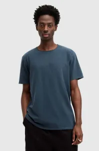 Tričko s dlhým rukávom AllSaints BODEGA SS CREW pánske, šedá farba, jednofarebné #9494448