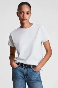 Bavlnené tričko AllSaints biela farba,