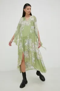 Šaty AllSaints zelená farba, midi, oversize