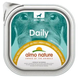 Almo Nature Daily 9 × 300 g - kuracie, šunka a syr
