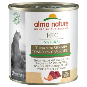 Ekonomické balenie Almo Nature HFC Natural 24 x 280 g - Tuniak s krevetami
