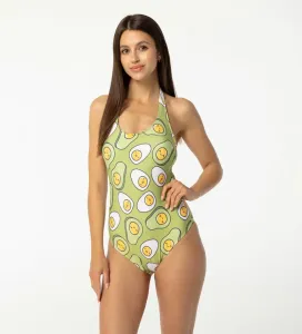 Aloha From Deer Woman's Eggcado Open Back Swimsuit SSOB AFD357 #766278