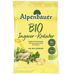 Alpenbauer BIO Zázvor – bylinky cukríky v BIO kvalite 90 g