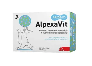 AlpexaVit Probio Komplex vitamínov, minerálov a kultúr mikroorganizmov 3+ 30 tvrdých kapsúl
