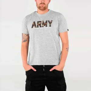 Alpha Industries Army Camo T-shirt Grey - Size:M