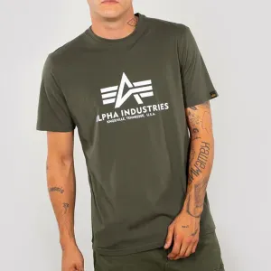 Pánske tričko Alpha Industries Basic T-Shirt Dark Olive - L