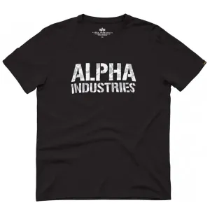 Alpha Industries Camo Print Tee Black - Size:L
