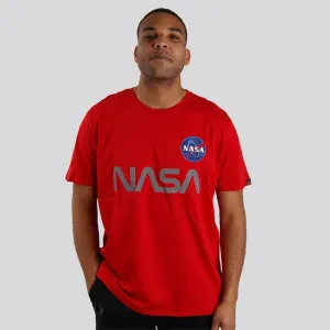 alpha industries NASA Reflective T-Shirt Red - Size:4XL