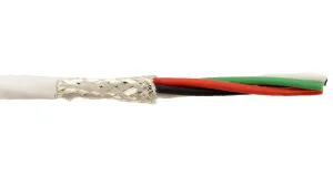 Alpha Wire 2826/4 Wh005 Shld Flex Cable, 4Cond, 16Awg, 30M