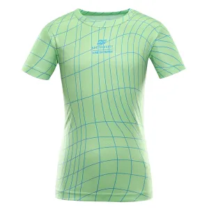 Children's quick-drying T-shirt ALPINE PRO BASIKO neon green gecko variant PA #7370309