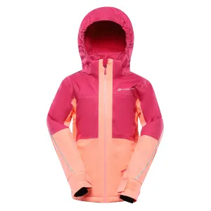 Children's ski jacket with ptx membrane ALPINE PRO REAMO cabaret