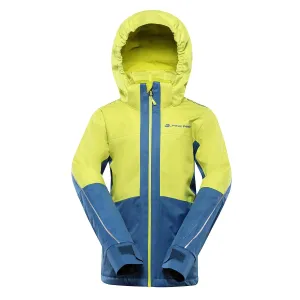 Children's ski jacket with ptx membrane ALPINE PRO REAMO sulphur spring
