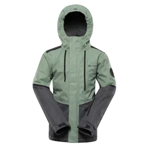 Children's ski jacket with ptx membrane ALPINE PRO ZARIBO loden frost #8383802