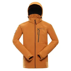 Men's softshell jacket ALPINE PRO HOOR golden oak #8488614