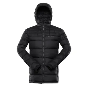 Men's winter down jacket with dwr ALPINE PRO ROGIT black #8364275