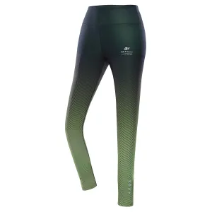 Women's quick-drying leggings ALPINE PRO ARELA neon safety yellow variant PA