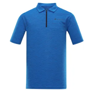 Men's quick-drying polo shirt ALPINE PRO DONN electric blue lemonade #5748763