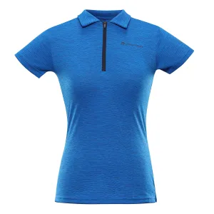 Women's quick-drying polo shirt ALPINE PRO DONNA electric blue lemonade #5748712