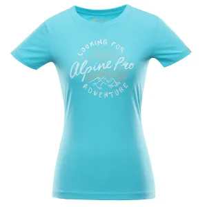 Women's cotton T-shirt ALPINE PRO UNEGA 8 curacao variant pg #1121400