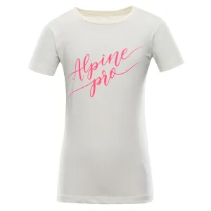 Children's cotton T-shirt ALPINE PRO DEWERO crème variant PA