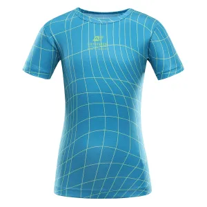 Children's quick-drying T-shirt ALPINE PRO BASIKO neon atomic blue variant PA
