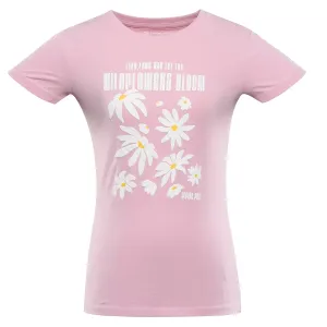 Women's cotton T-shirt ALPINE PRO NORDA roseate spoonbill variant pc #9244185