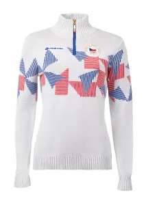 Dámsky sveter z olympijskej kolekcie ALPINE PRO JIGA biely variant m #5358874