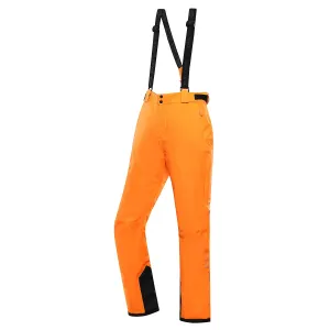 ALPINE PRO Sango 9 Pánske lyžiarske nohavice MPAU532 neón pomaranč XL